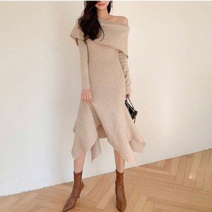 NWT Smoke Malina Beige/Taupe Dress Size S